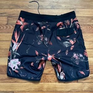 Vans. Size 30. Black, floral.